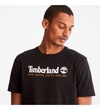 Timberland T-shirt preta de Vento, Água, Terra e Céu