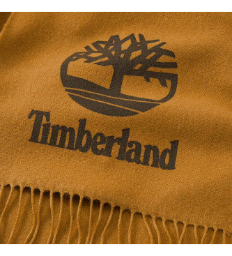 Timberland Garengeverfde sjaal met donkergele logoprint