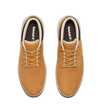 Timberland Seneca Bay brązowe skórzane buty sportowe mid-top