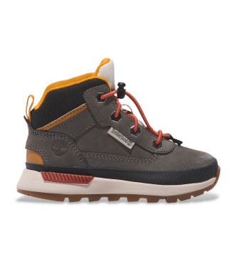 Timberland Field Trekker chaussures en cuir  lacets gris  mi-hauteur  