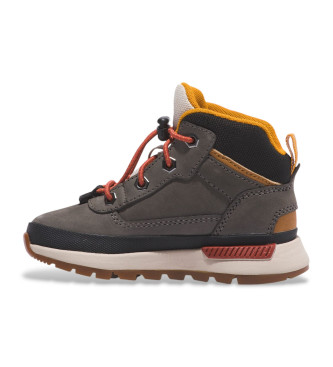 Timberland Field Trekker chaussures en cuir  lacets gris  mi-hauteur  