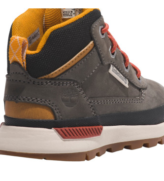 Timberland Field Trekker chaussures en cuir  lacets gris  mi-hauteur  