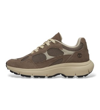 Timberland Hazel Lane taupe leather sneakers