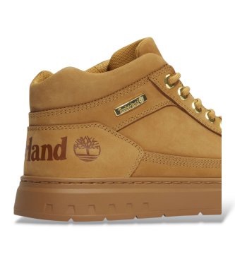 Timberland Beżowe skórzane trampki Maple Grove