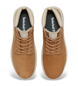 Timberland Sneakers in pelle marrone con lacci medi