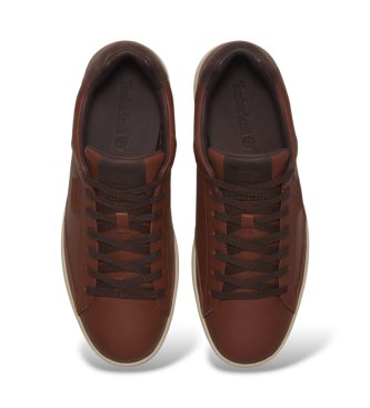 Timberland Skórzane trampki Portofino Pier w kolorze brązowym