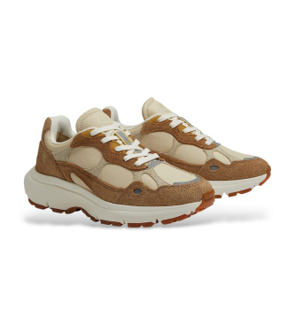 Timberland Hazel Lane beige leather trainers