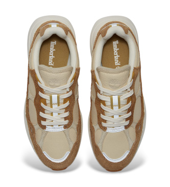 Timberland Hazel Lane beige leather trainers