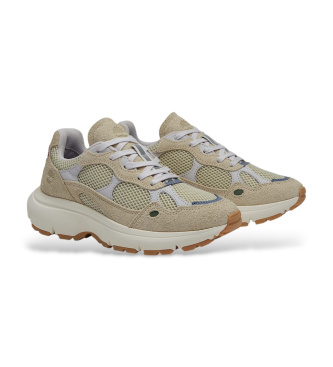Timberland Hazel Lane beige leather trainers