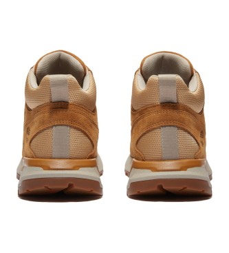 Timberland Sneakers Voyager Park in pelle marrone a met polpaccio