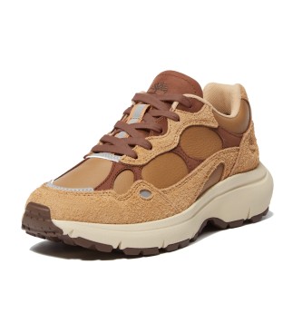 Timberland Brązowe skórzane buty sportowe Hazel Lane