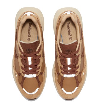 Timberland Brązowe skórzane buty sportowe Hazel Lane