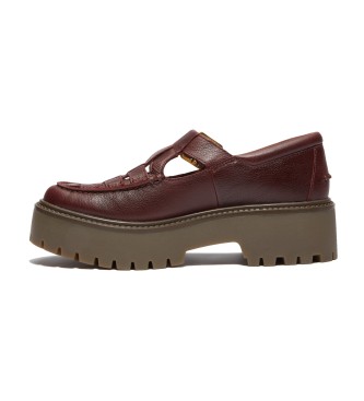 Timberland Sandali in pelle marrone bordeaux Stone Street