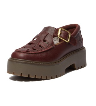 Timberland Sandali in pelle marrone bordeaux Stone Street