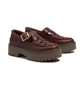 Timberland Sandali in pelle marrone bordeaux Stone Street