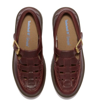 Timberland Sandali in pelle marrone bordeaux Stone Street