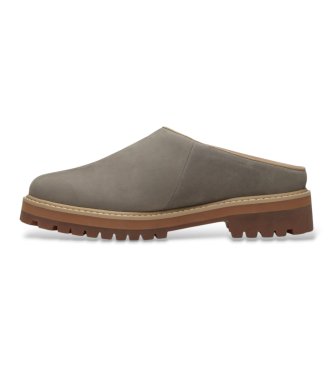 Timberland Zoccoli in pelle grigia Heritage