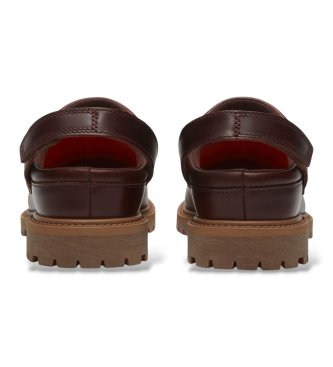 Timberland Premium maroon leather clogs