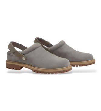 Timberland Premium grey leather clogs