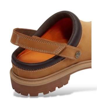 Timberland Zuecos de Piel Premium marrón