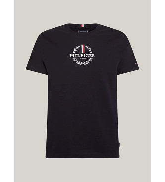 Tommy Hilfiger T-shirt slim fit Global Stripe avec logo navy