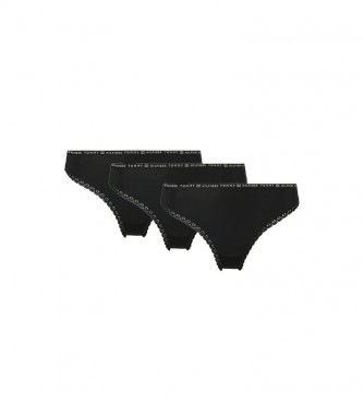 Tommy Hilfiger Pack of 3 thongs UW0UW02824 black
