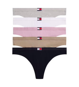 Tommy Hilfiger Paket 5 tangic z večbarvnim logotipom na pasu
