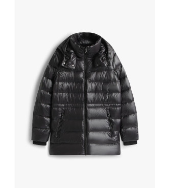 Tommy Hilfiger Glansig svart quiltad dunjacka