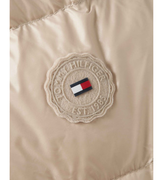 Tommy Hilfiger Beige quilted feather down coat