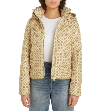 Tommy Hilfiger Cappotto trapuntato monogramma beige