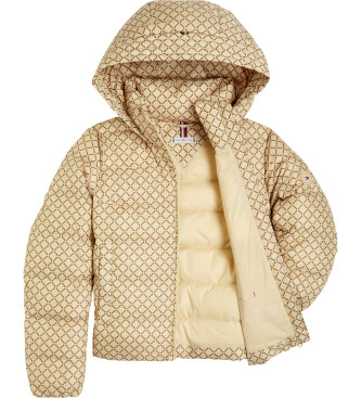 Tommy Hilfiger Cappotto trapuntato monogramma beige