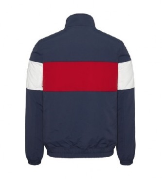 Tommy Jeans Cappotto imbottito color block blu navy