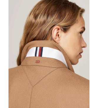 Tommy Hilfiger Enkeltradet frakke i beige kashmir