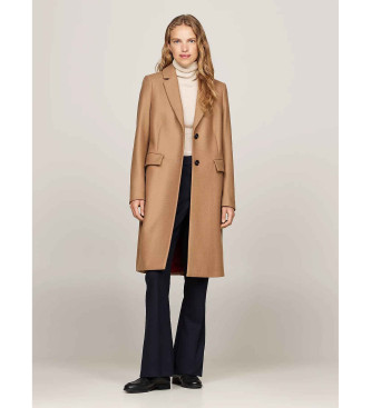 Tommy Hilfiger Manteau en cachemire marron  simple boutonnage