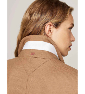 Tommy Hilfiger Manteau en cachemire marron  simple boutonnage