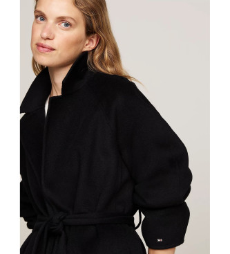 Tommy Hilfiger Double-faced woollen coat with black belt