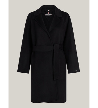 Tommy Hilfiger Double-faced woollen coat with black belt