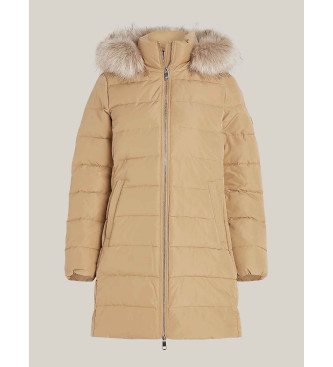 Tommy Hilfiger Beige dunjacka med huva