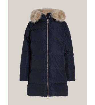 Tommy Hilfiger Hooded down coat with navy faux fur and hood