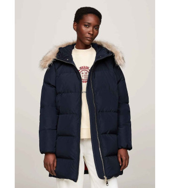 Tommy Hilfiger Hooded down coat with navy faux fur and hood