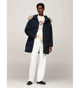 Tommy Hilfiger Hooded down coat with navy faux fur and hood