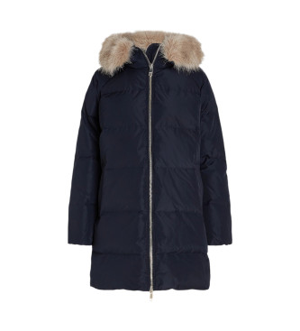 Tommy Hilfiger Hooded down coat with navy faux fur and hood