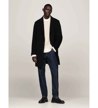 Tommy Hilfiger Plain Wool Coat black