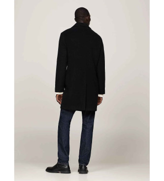 Tommy Hilfiger Plain Wool Coat black