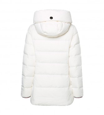Tommy Hilfiger Modern Wrap Hooded Down Coat white