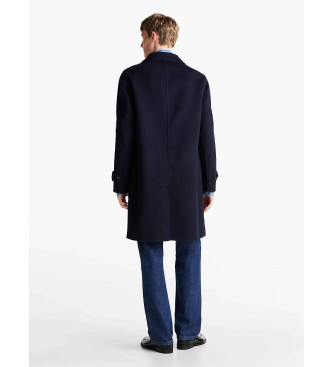 Tommy Hilfiger Cappotto casual elegante dal taglio lungo blu scuro