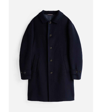 Tommy Hilfiger Smart Casual Mantel in navy lang geschnitten