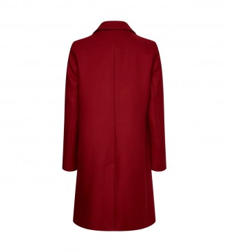 Tommy Hilfiger Klassisk frakke i uldblanding rdbrun