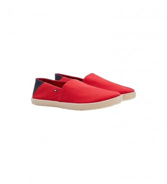 Tommy Hilfiger Red jute espadrilles in block colour
