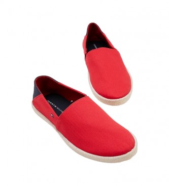 Tommy Hilfiger Red jute espadrilles in block colour